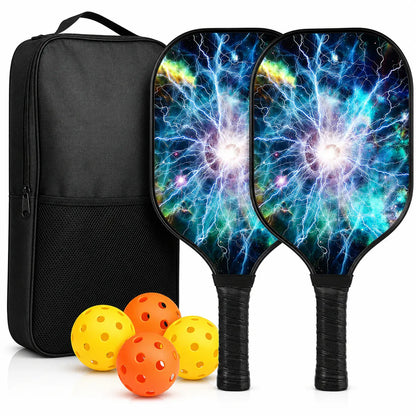 Lightweight Graphite Pickleball Paddle Set with Balls