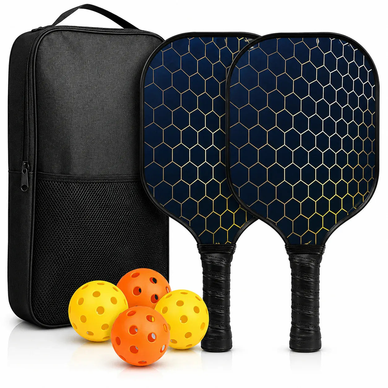 Lightweight Graphite Pickleball Paddle Set with Balls