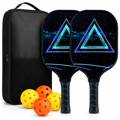 Lightweight Graphite Pickleball Paddle Set with Balls
