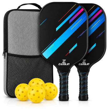 Lightweight Graphite Pickleball Paddle Set with Balls