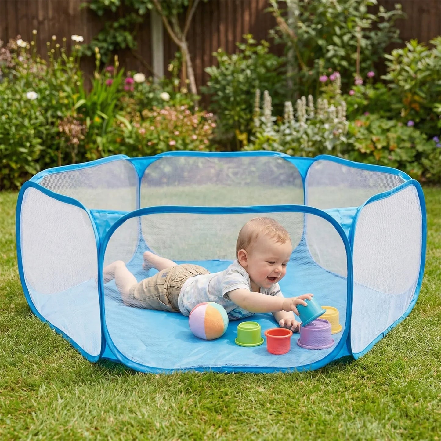 Lightweight Mesh Travel Playpen for Baby Safety