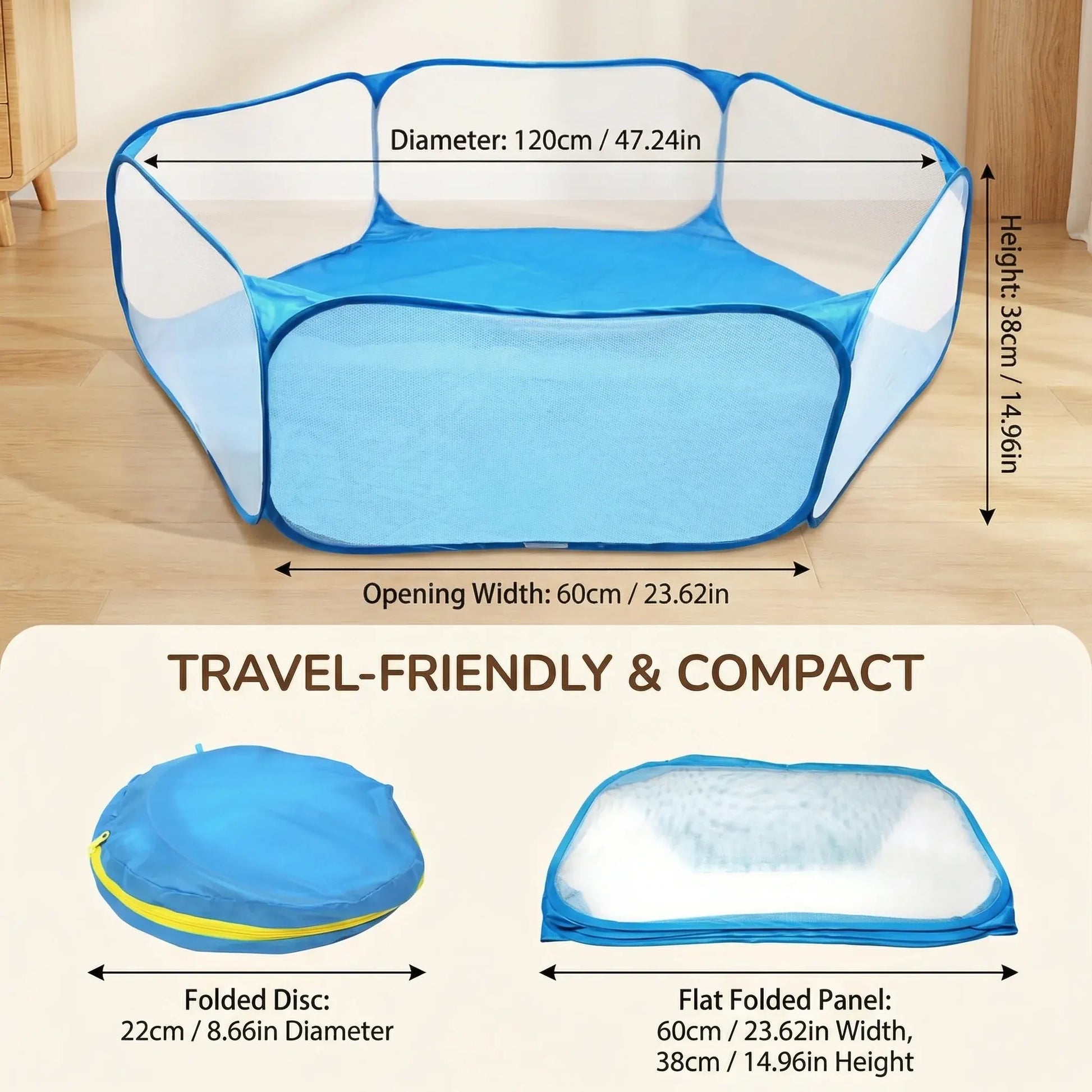 Lightweight Mesh Travel Playpen for Baby Safety