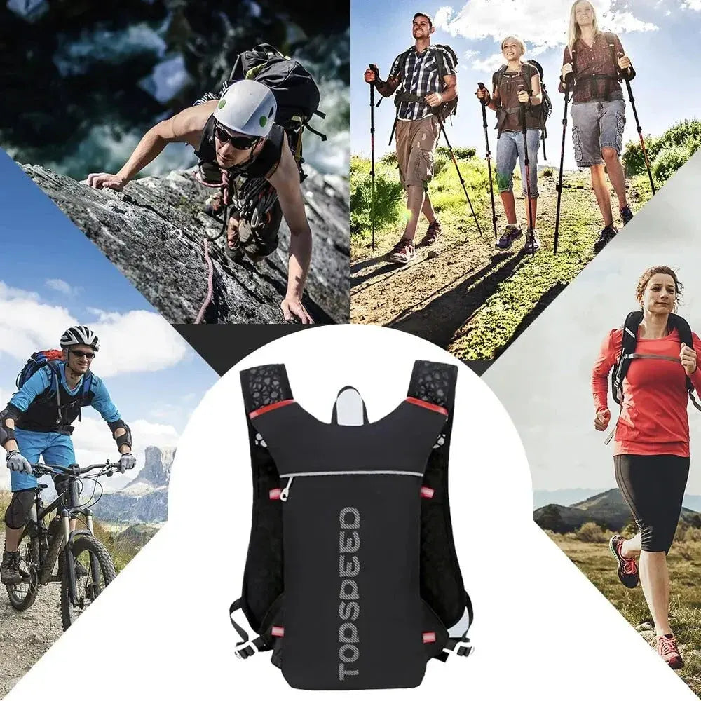 Lightweight Running Vest with Water Hydration Pack Design