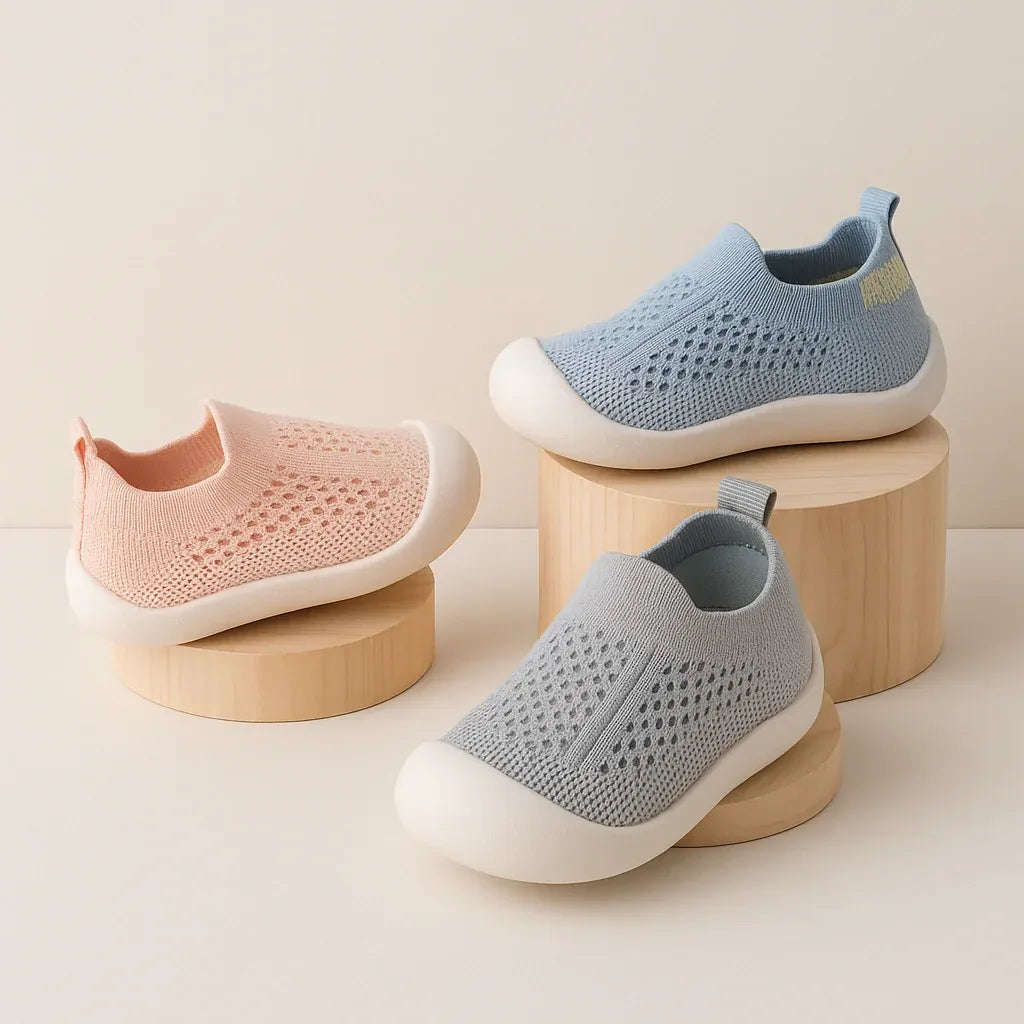 Lightweight Slip-On Kids Sneakers Breathable Mesh Non-Slip Shoes