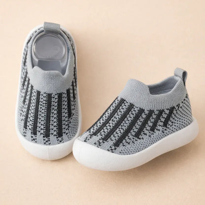 Lightweight Slip-On Kids Sneakers Breathable Mesh Non-Slip Shoes