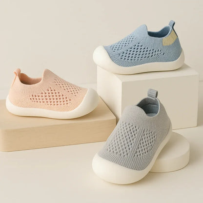 Lightweight Slip-On Kids Sneakers Breathable Mesh Non-Slip Shoes