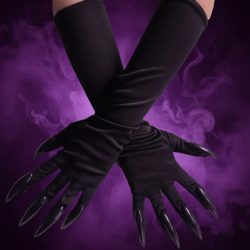 Long Fingered Halloween Costume Gloves Accessory