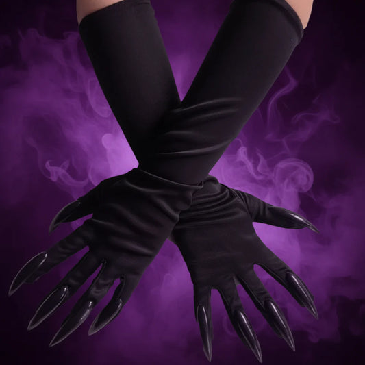 Long Fingered Halloween Costume Gloves Accessory