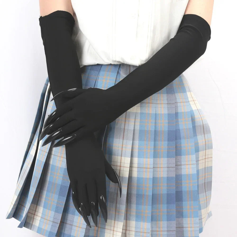 Long Fingered Halloween Costume Gloves Accessory