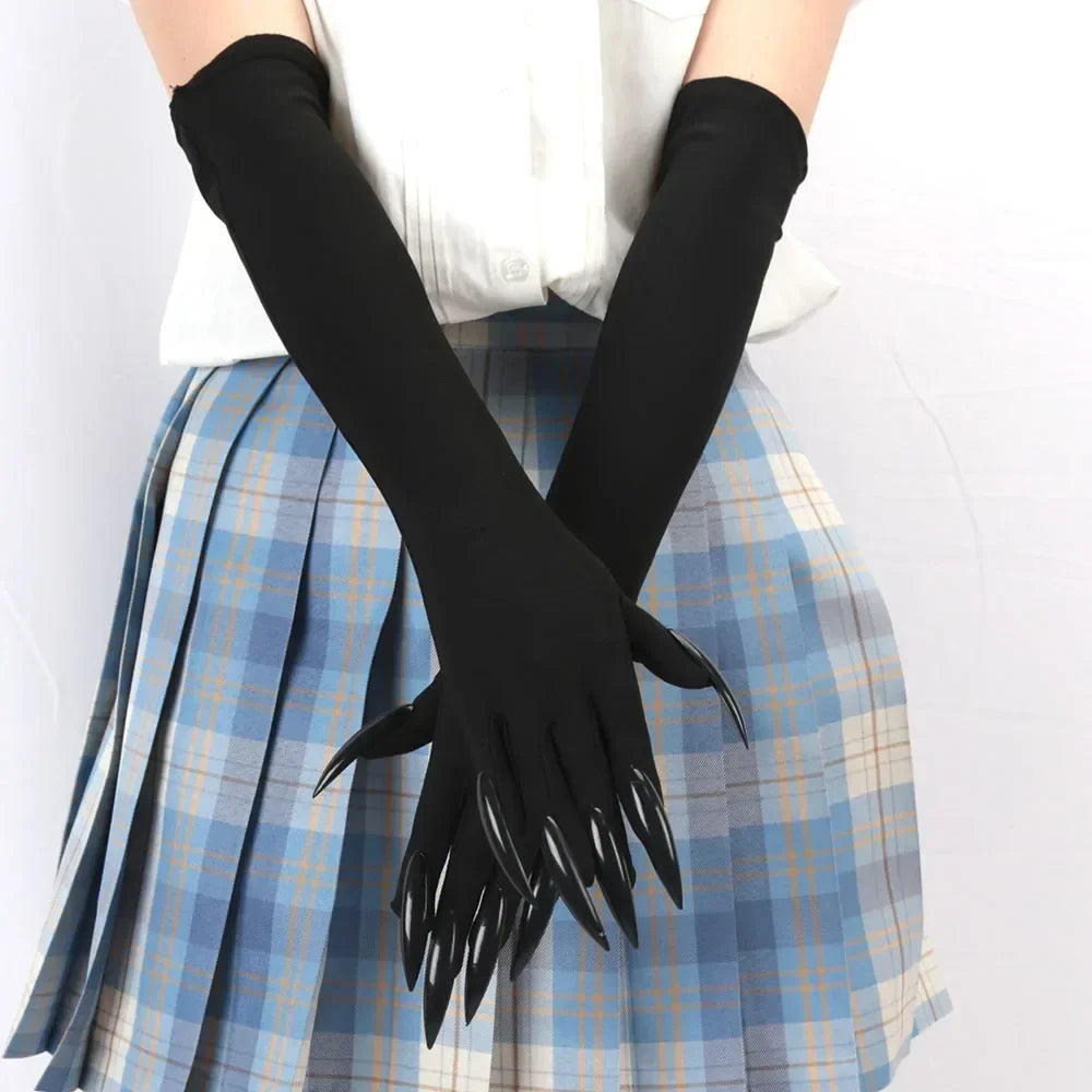 Long Fingered Halloween Costume Gloves Accessory