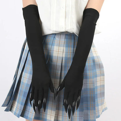 Long Fingered Halloween Costume Gloves Accessory
