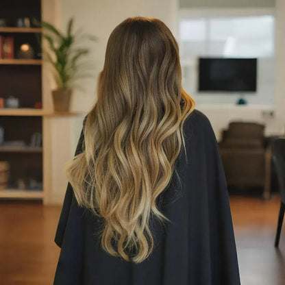 Long Wavy Clip-In Human Hair Extensions Set for Natural Volume