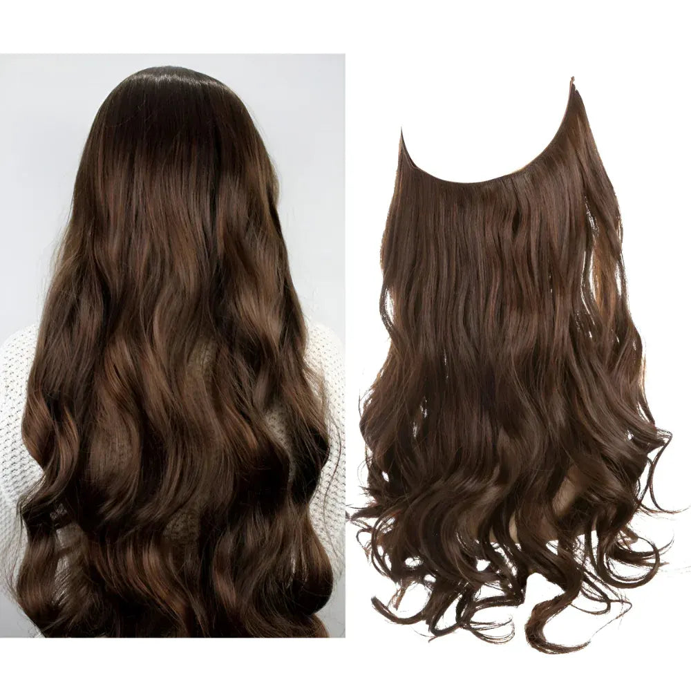 Long Wavy Clip-In Human Hair Extensions Set for Natural Volume