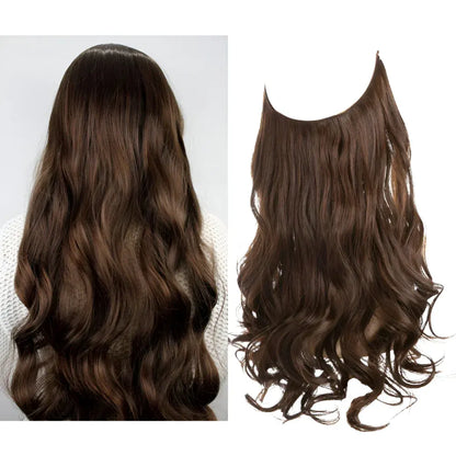 Long Wavy Clip-In Human Hair Extensions Set for Natural Volume