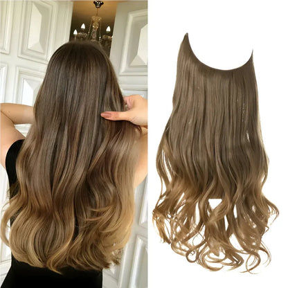 Long Wavy Clip-In Human Hair Extensions Set for Natural Volume