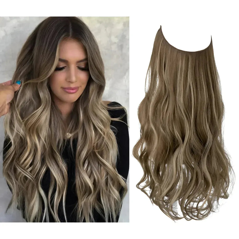 Long Wavy Clip-In Human Hair Extensions Set for Natural Volume