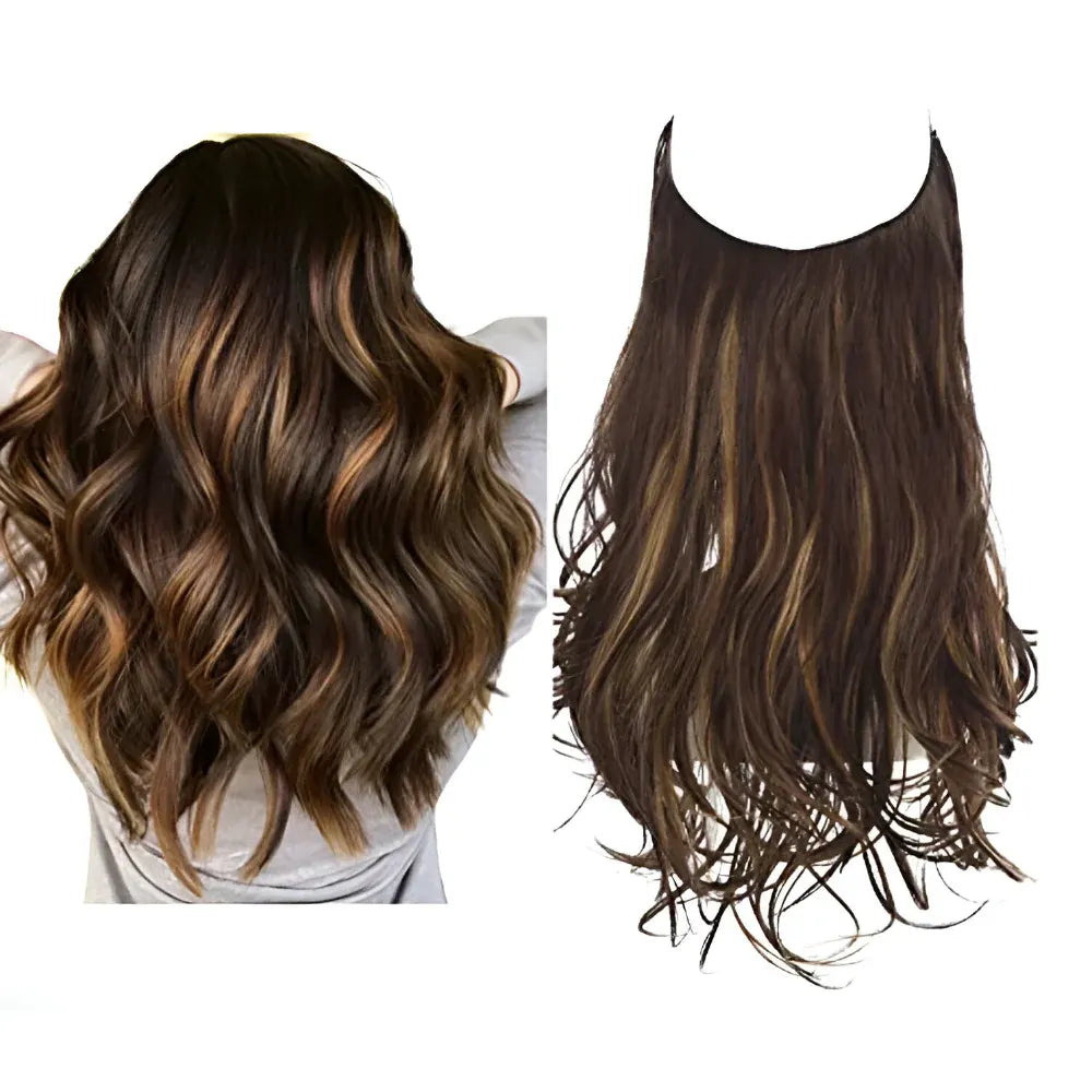 Long Wavy Clip-In Human Hair Extensions Set for Natural Volume