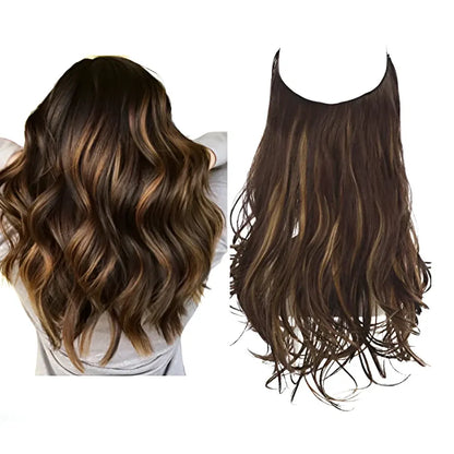 Long Wavy Clip-In Human Hair Extensions Set for Natural Volume