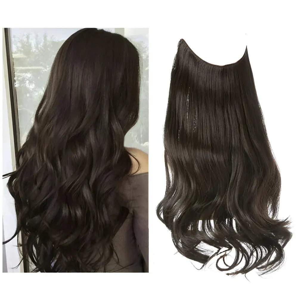 Long Wavy Clip-In Human Hair Extensions Set for Natural Volume