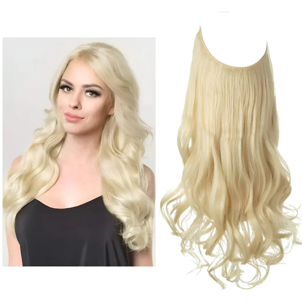 Long Wavy Clip-In Human Hair Extensions Set for Natural Volume