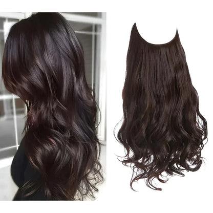 Long Wavy Clip-In Human Hair Extensions Set for Natural Volume
