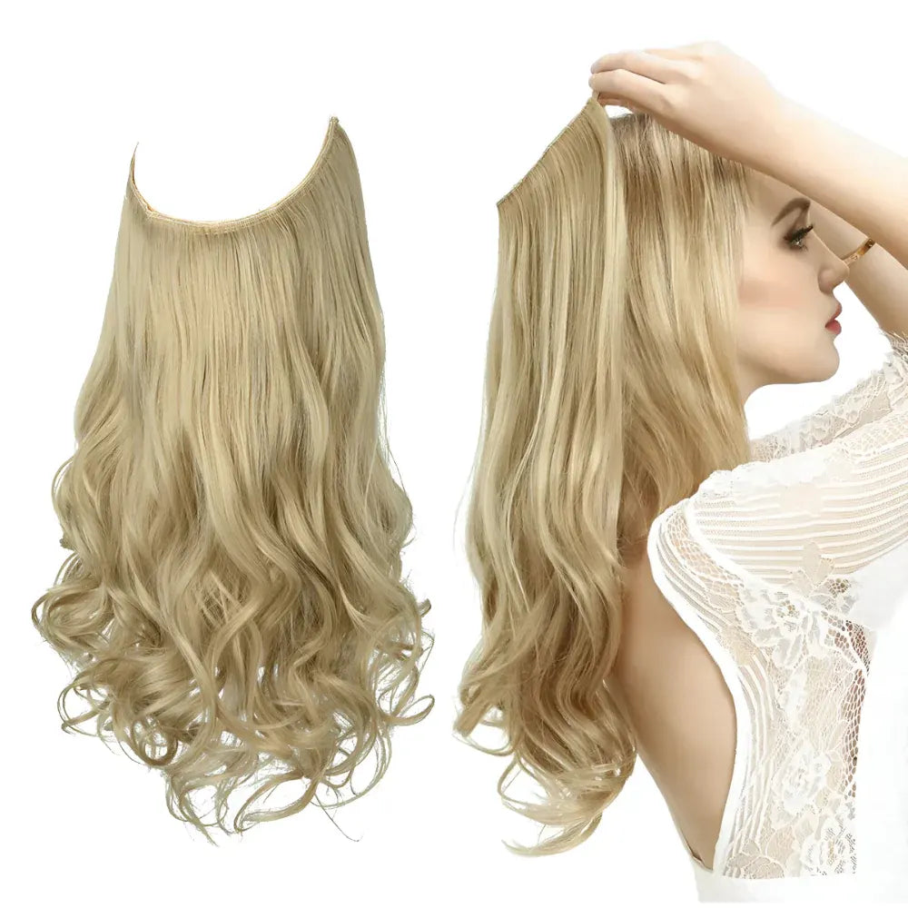 Long Wavy Clip-In Human Hair Extensions Set for Natural Volume