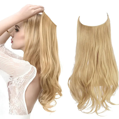Long Wavy Clip-In Human Hair Extensions Set for Natural Volume