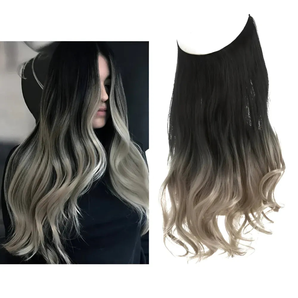 Long Wavy Clip-In Human Hair Extensions Set for Natural Volume