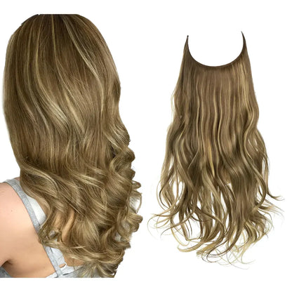 Long Wavy Clip-In Human Hair Extensions Set for Natural Volume