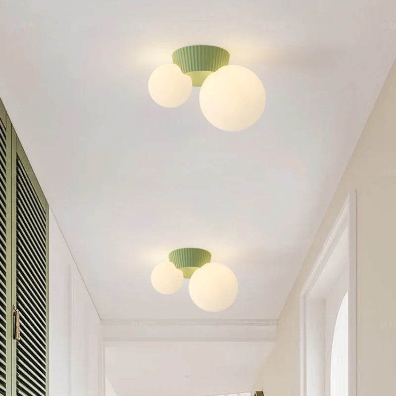 Luméa Modern Double Globe Ceiling Light – French-Inspired Design