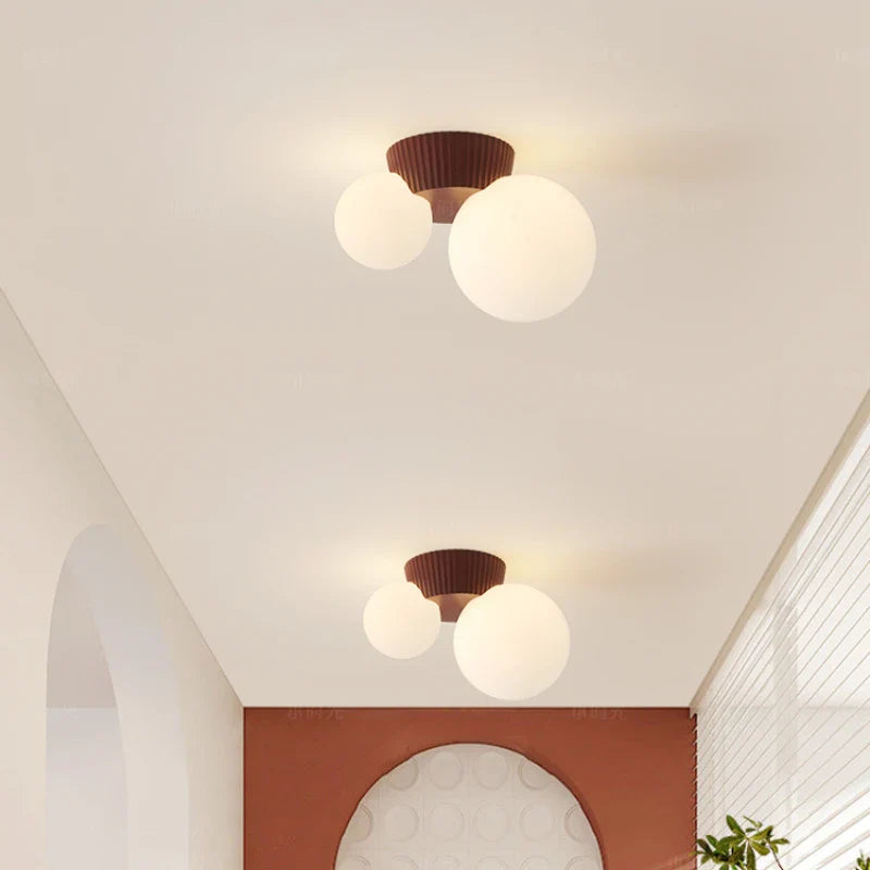 Luméa Modern Double Globe Ceiling Light – French-Inspired Design