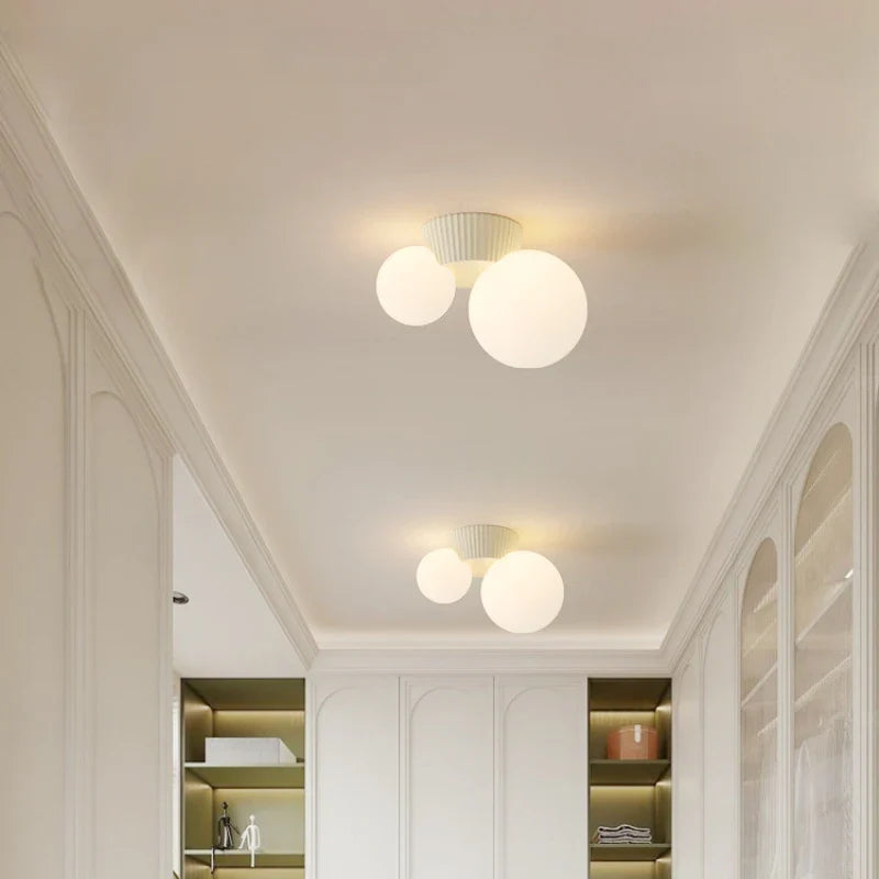 Luméa Modern Double Globe Ceiling Light – French-Inspired Design