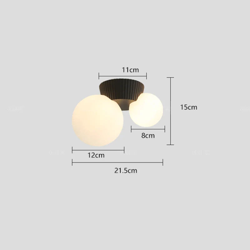 Luméa Modern Double Globe Ceiling Light – French-Inspired Design