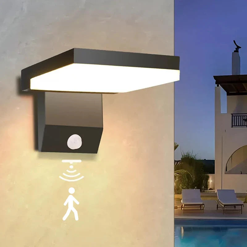 LumiFold Outdoor Wall Sconce – IP65 Waterproof, Optional Motion Sensor