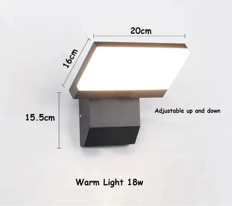 LumiFold Outdoor Wall Sconce – IP65 Waterproof, Optional Motion Sensor