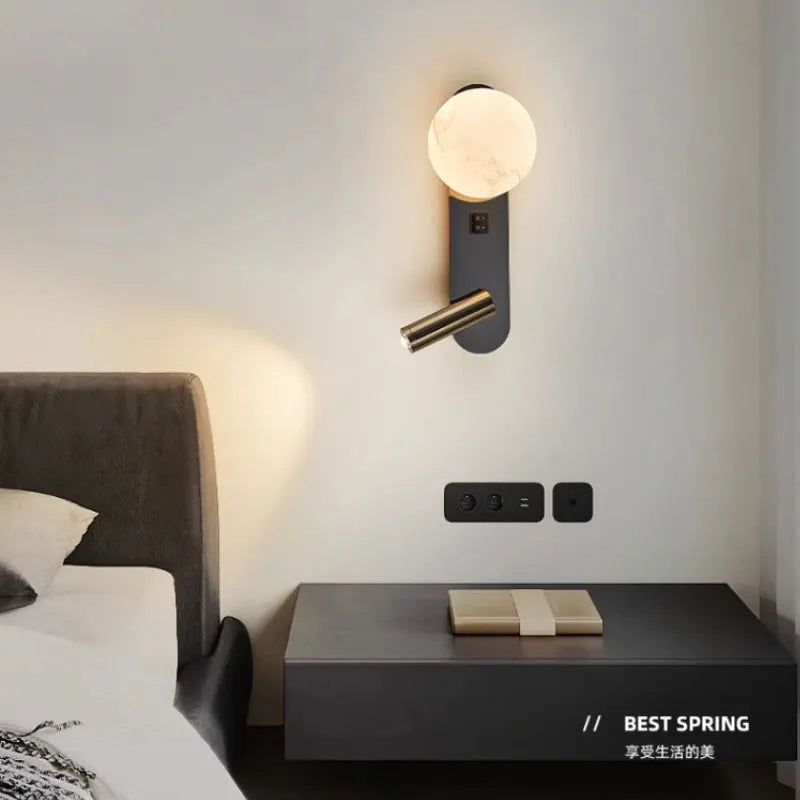 LunarBeam Dual Wall Sconce | Contemporary Nordic Bedside Lighting