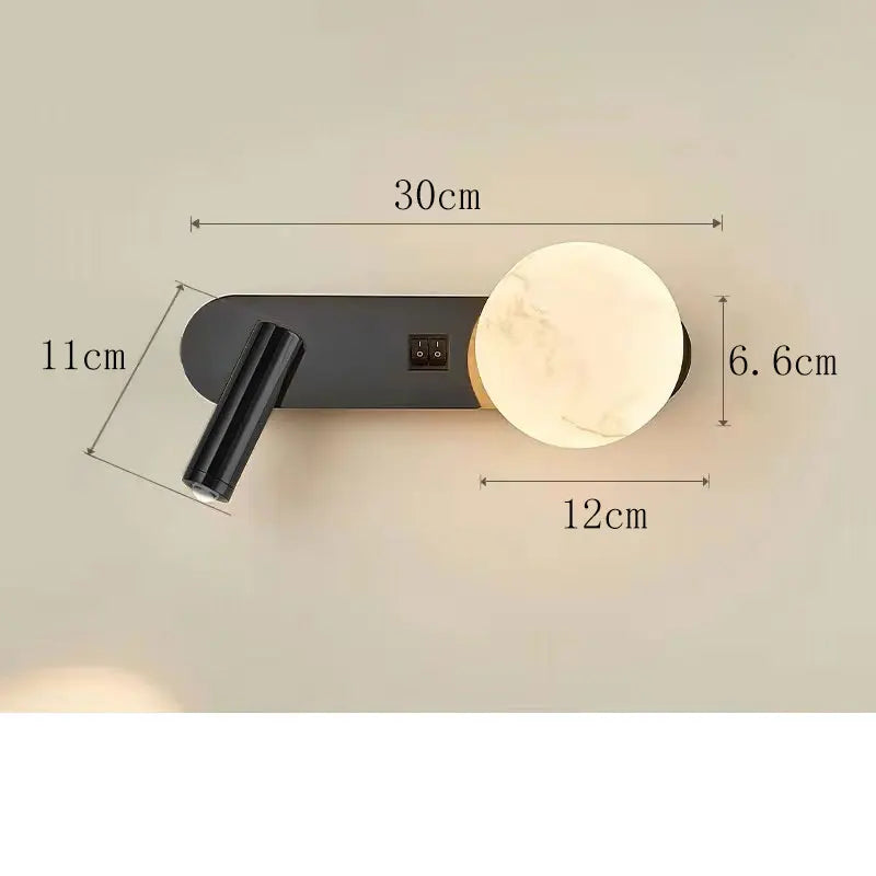 LunarBeam Dual Wall Sconce | Contemporary Nordic Bedside Lighting