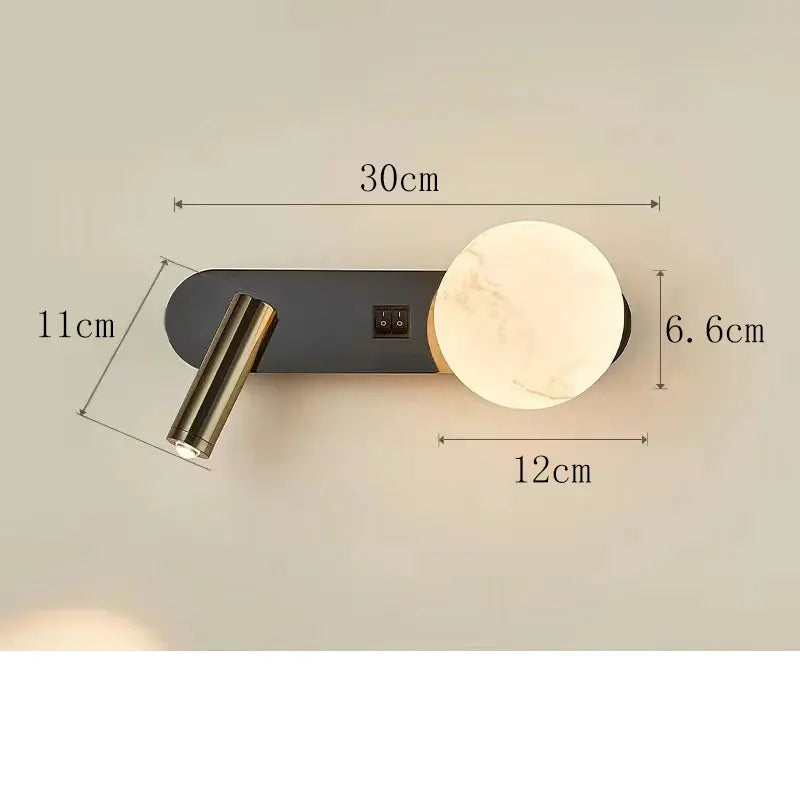 LunarBeam Dual Wall Sconce | Contemporary Nordic Bedside Lighting
