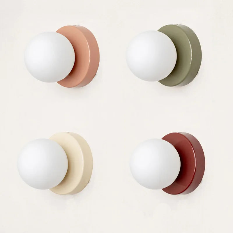 Macaron LED Wall Sconce | Modern Colored Glass Light Fixture