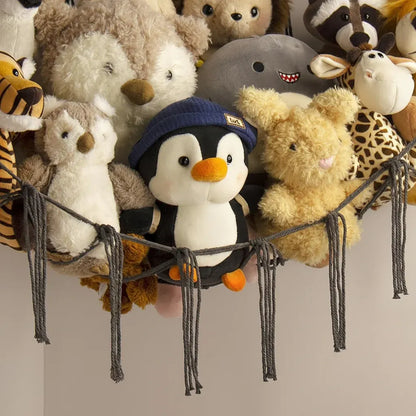 Macrame Hanging Storage Hammock for Stuffed Animals & Toys Organizer
