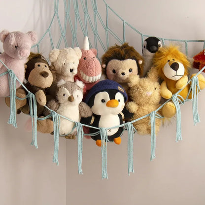 Macrame Hanging Storage Hammock for Stuffed Animals & Toys Organizer