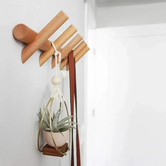 Maeve Solid Oak Wall-Mounted Organizer Rack
