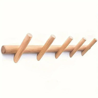 Maeve Solid Oak Wall-Mounted Organizer Rack