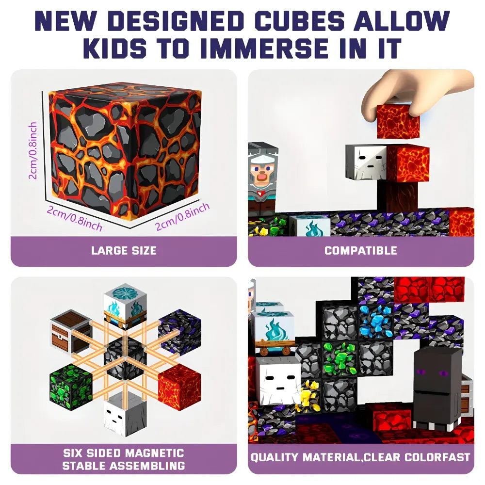 Magnetic Building Blocks Creative Cube Set for Kids Play