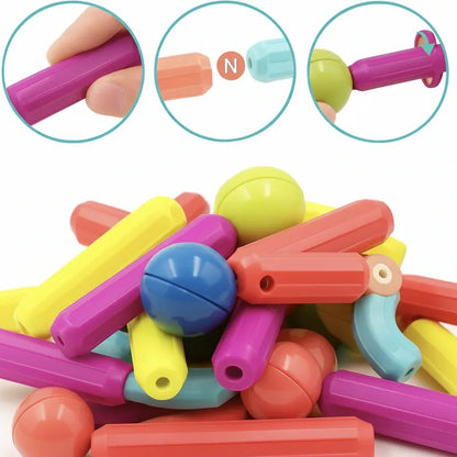 Magnetic Building Blocks STEM Learning Toy Set