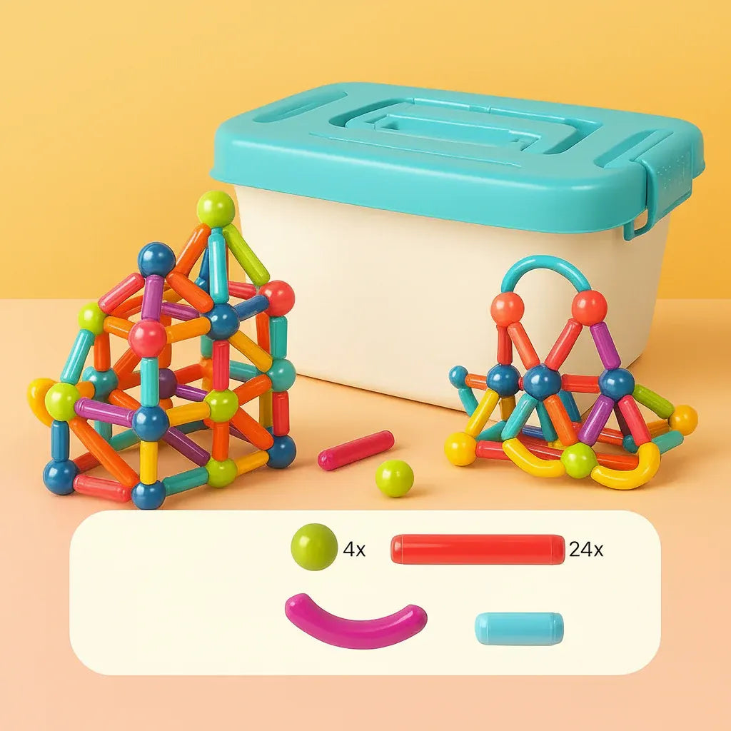 Magnetic Building Blocks STEM Learning Toy Set