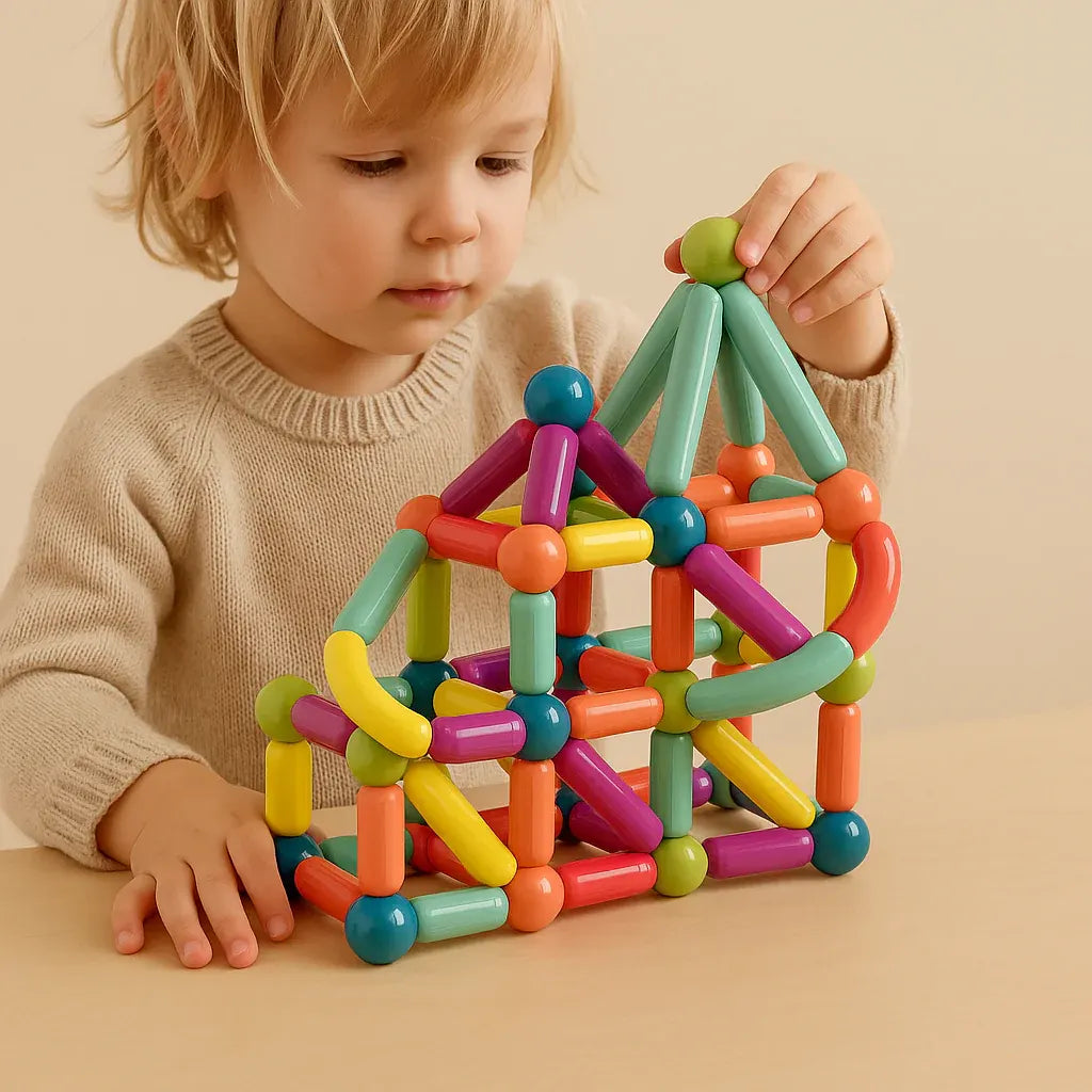 Magnetic Building Blocks STEM Learning Toy Set
