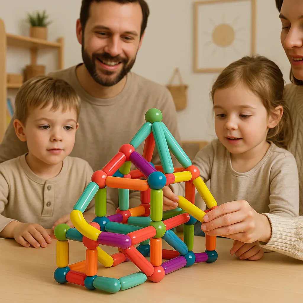 Magnetic Building Blocks STEM Learning Toy Set