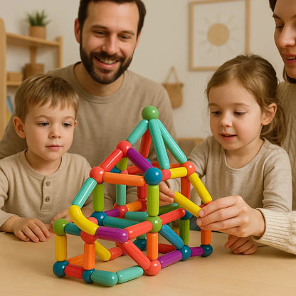 Magnetic Building Blocks STEM Learning Toy Set