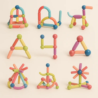 Magnetic Building Blocks STEM Learning Toy Set